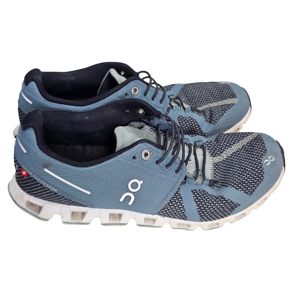 On Cloud Womens Running Shoes Blue Gray Mesh Sneakers 19.99197 Size 8